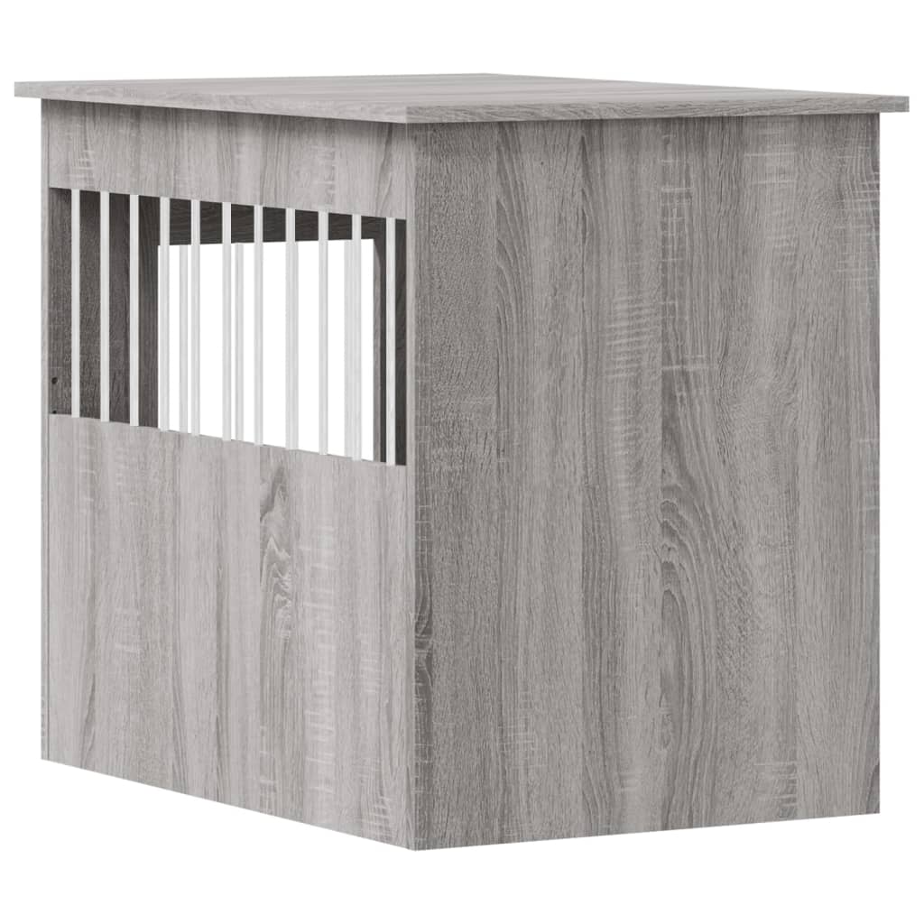 vidaXL Meuble de cage pour chiens sonoma gris 55x80x68 cm