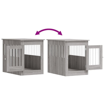 vidaXL Meuble de cage pour chiens sonoma gris 55x80x68 cm