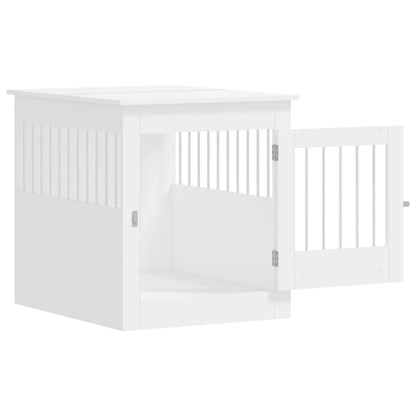 vidaXL Meuble de cage pour chiens blanc 64,5x80x71cm bois d'ingénierie