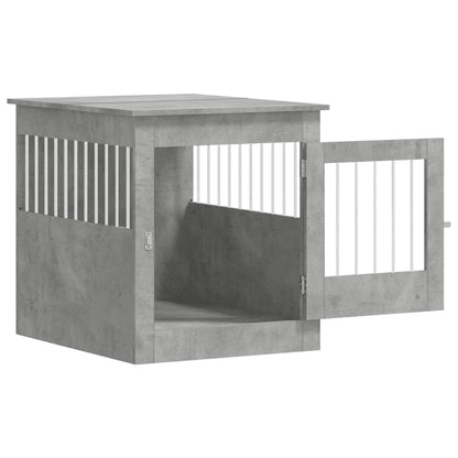 vidaXL Meuble de cage pour chiens gris béton 64,5x80x71 cm