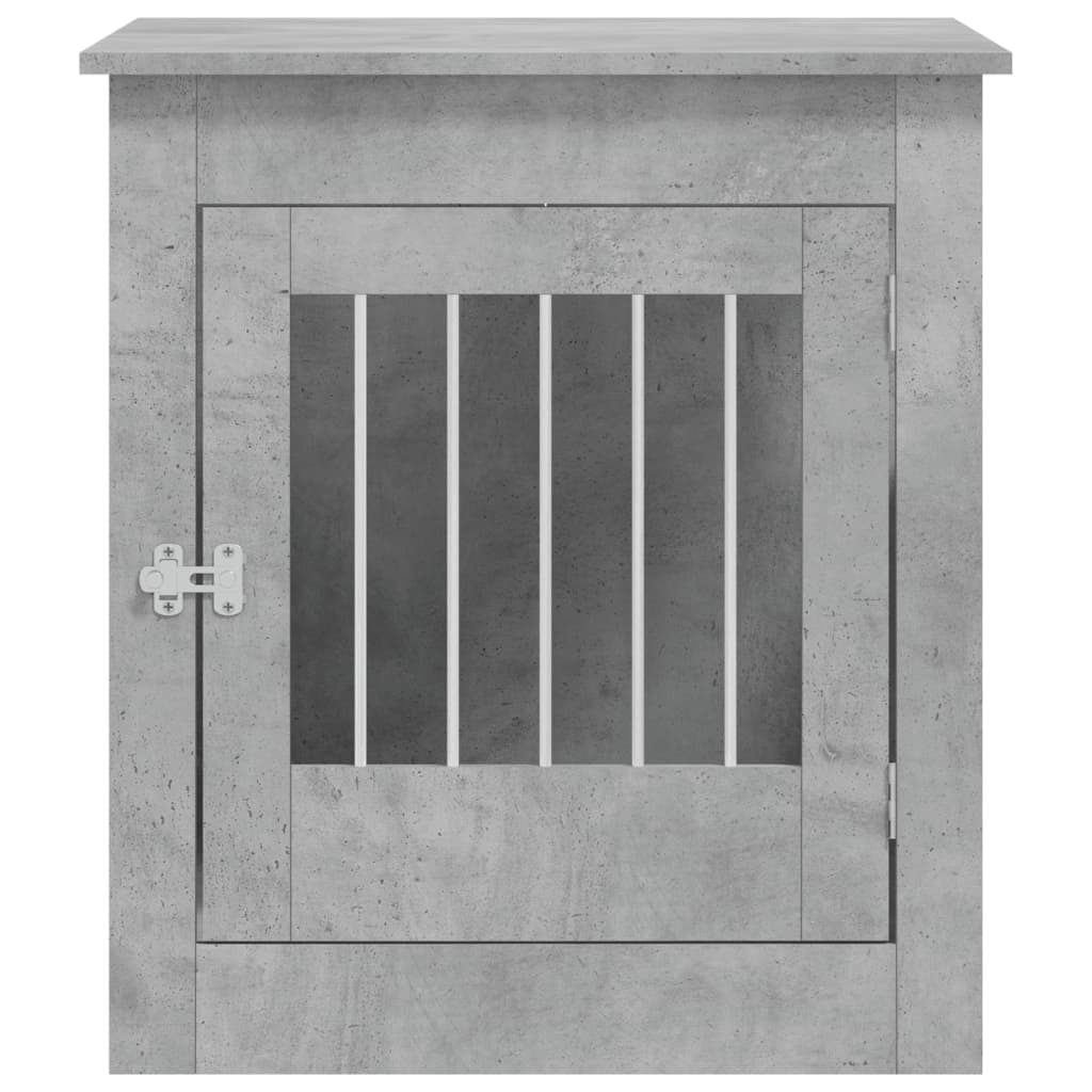 vidaXL Meuble de cage pour chiens gris béton 64,5x80x71 cm