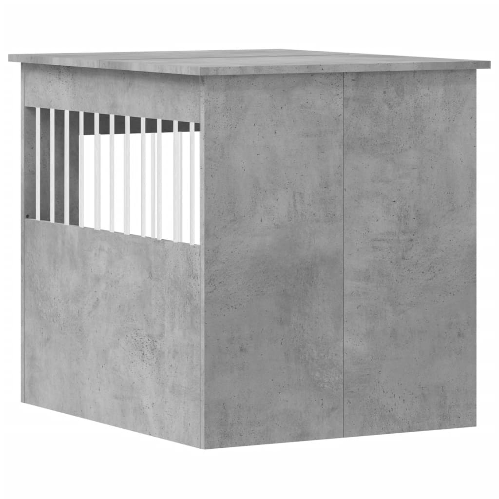 vidaXL Meuble de cage pour chiens gris béton 64,5x80x71 cm