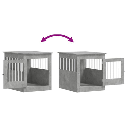 vidaXL Meuble de cage pour chiens gris béton 64,5x80x71 cm