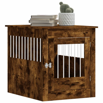 vidaXL Meuble de cage pour chiens chêne fumé 64,5x80x71 cm