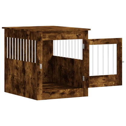 vidaXL Meuble de cage pour chiens chêne fumé 64,5x80x71 cm