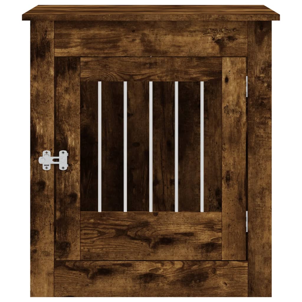 vidaXL Meuble de cage pour chiens chêne fumé 64,5x80x71 cm