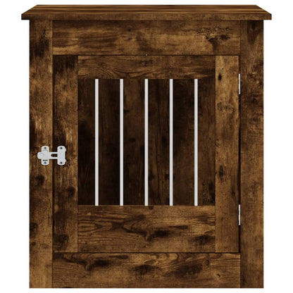 vidaXL Meuble de cage pour chiens chêne fumé 64,5x80x71 cm