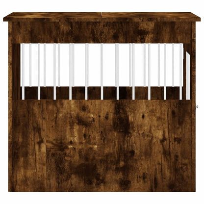 vidaXL Meuble de cage pour chiens chêne fumé 64,5x80x71 cm