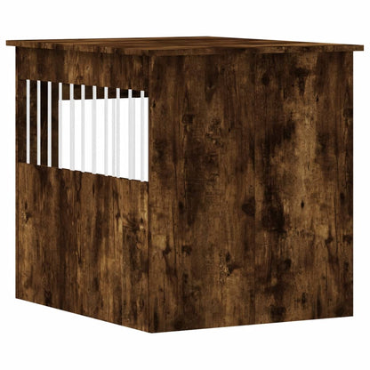 vidaXL Meuble de cage pour chiens chêne fumé 64,5x80x71 cm