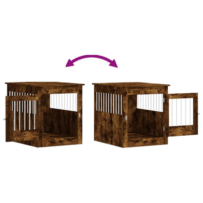 vidaXL Meuble de cage pour chiens chêne fumé 64,5x80x71 cm