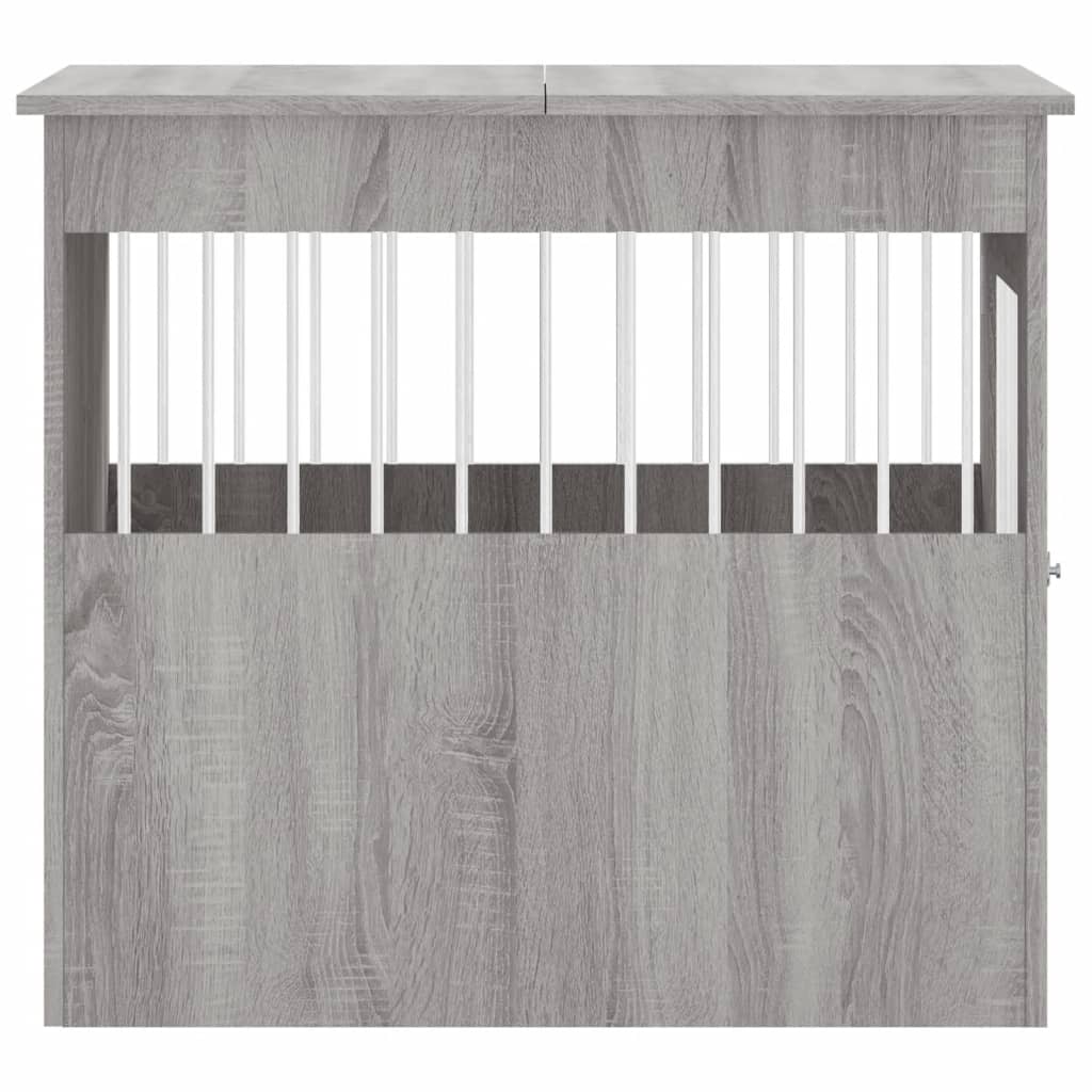 vidaXL Meuble de cage pour chiens sonoma gris 64,5x80x71 cm