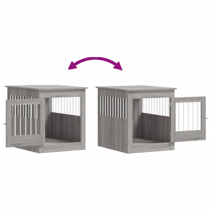 vidaXL Meuble de cage pour chiens sonoma gris 64,5x80x71 cm