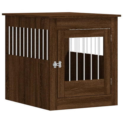 vidaXL Meuble de cage pour chiens chêne marron 64,5x80x71 cm