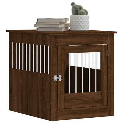 vidaXL Meuble de cage pour chiens chêne marron 64,5x80x71 cm