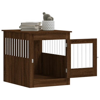 vidaXL Meuble de cage pour chiens chêne marron 64,5x80x71 cm