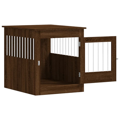 vidaXL Meuble de cage pour chiens chêne marron 64,5x80x71 cm