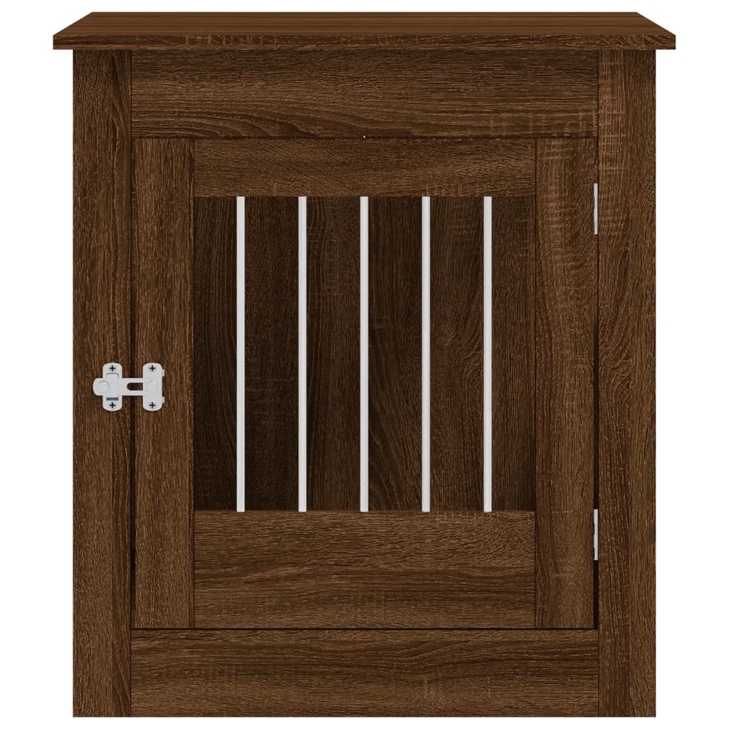 vidaXL Meuble de cage pour chiens chêne marron 64,5x80x71 cm