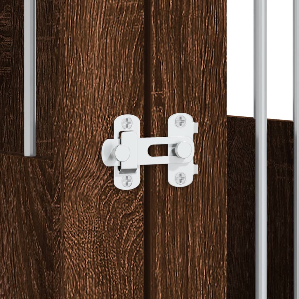vidaXL Meuble de cage pour chiens chêne marron 64,5x80x71 cm