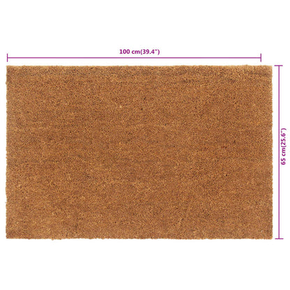 vidaXL Tapis de porte naturel 65x100 cm fibre de coco touffeté