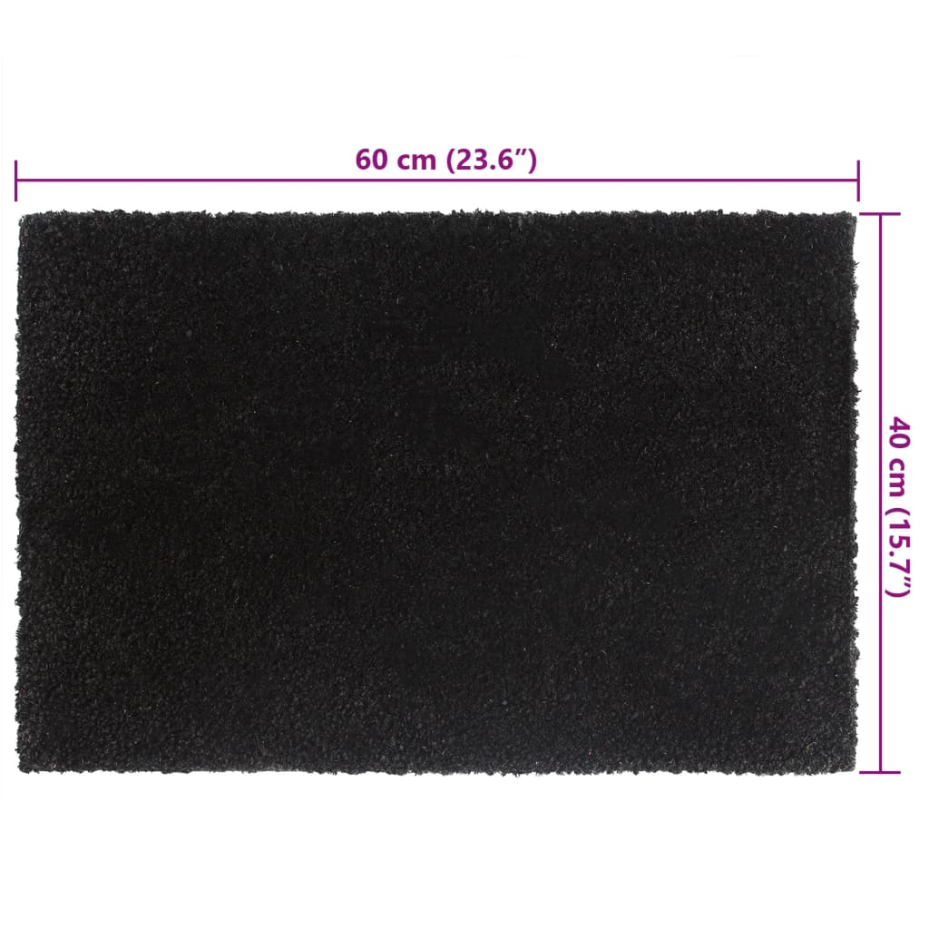 vidaXL Tapis de porte 5 pcs noir 40x60 cm fibre de coco touffeté