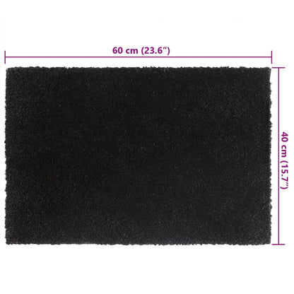vidaXL Tapis de porte 5 pcs noir 40x60 cm fibre de coco touffeté