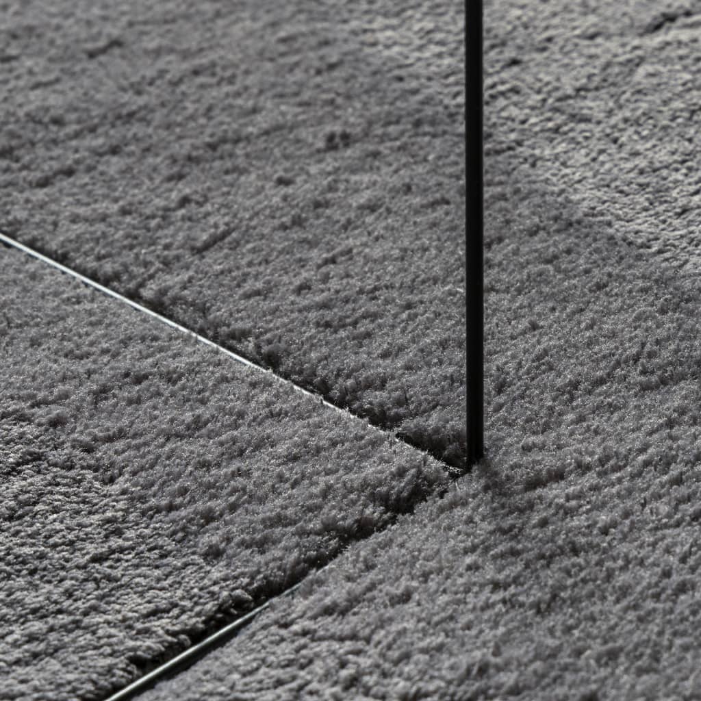 vidaXL Tapis HUARTE à poils courts doux et lavable anthracite 80x200cm