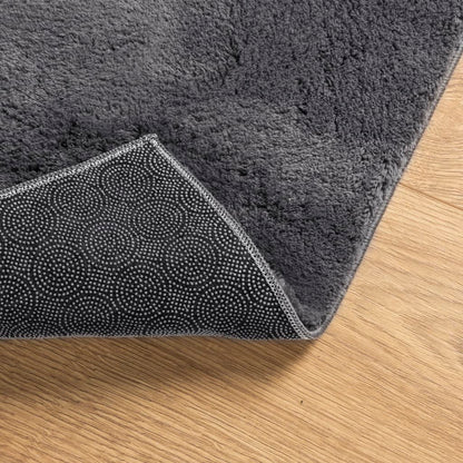 vidaXL Tapis HUARTE à poils courts doux lavable anthracite 240x240 cm