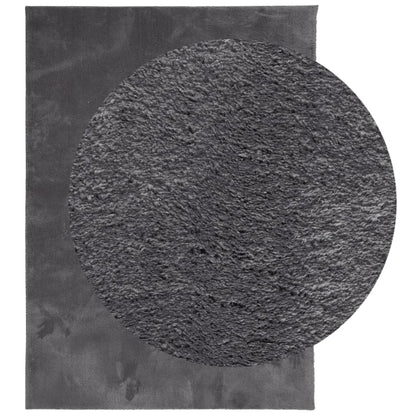 vidaXL Tapis HUARTE à poils courts doux lavable anthracite 240x340 cm