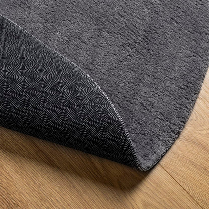 vidaXL Tapis HUARTE à poils courts doux et lavable anthracite Ø 80 cm