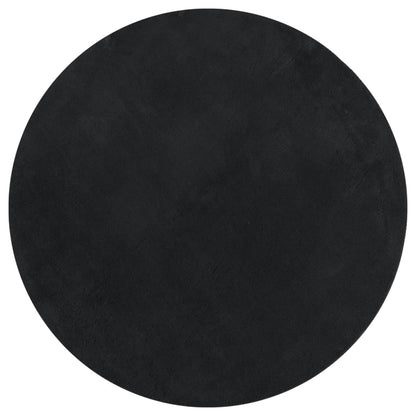 vidaXL Tapis HUARTE à poils courts doux et lavable noir Ø 100 cm