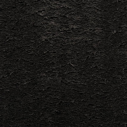vidaXL Tapis HUARTE à poils courts doux et lavable noir Ø 100 cm