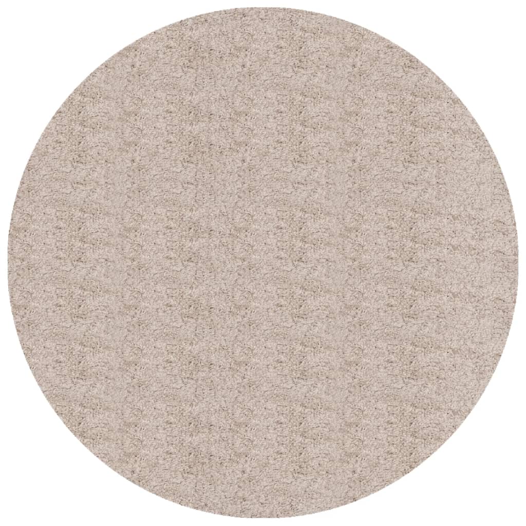 vidaXL Tapis shaggy PAMPLONA poils longs moderne beige Ø 280 cm