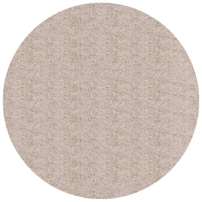 vidaXL Tapis shaggy PAMPLONA poils longs moderne beige Ø 280 cm