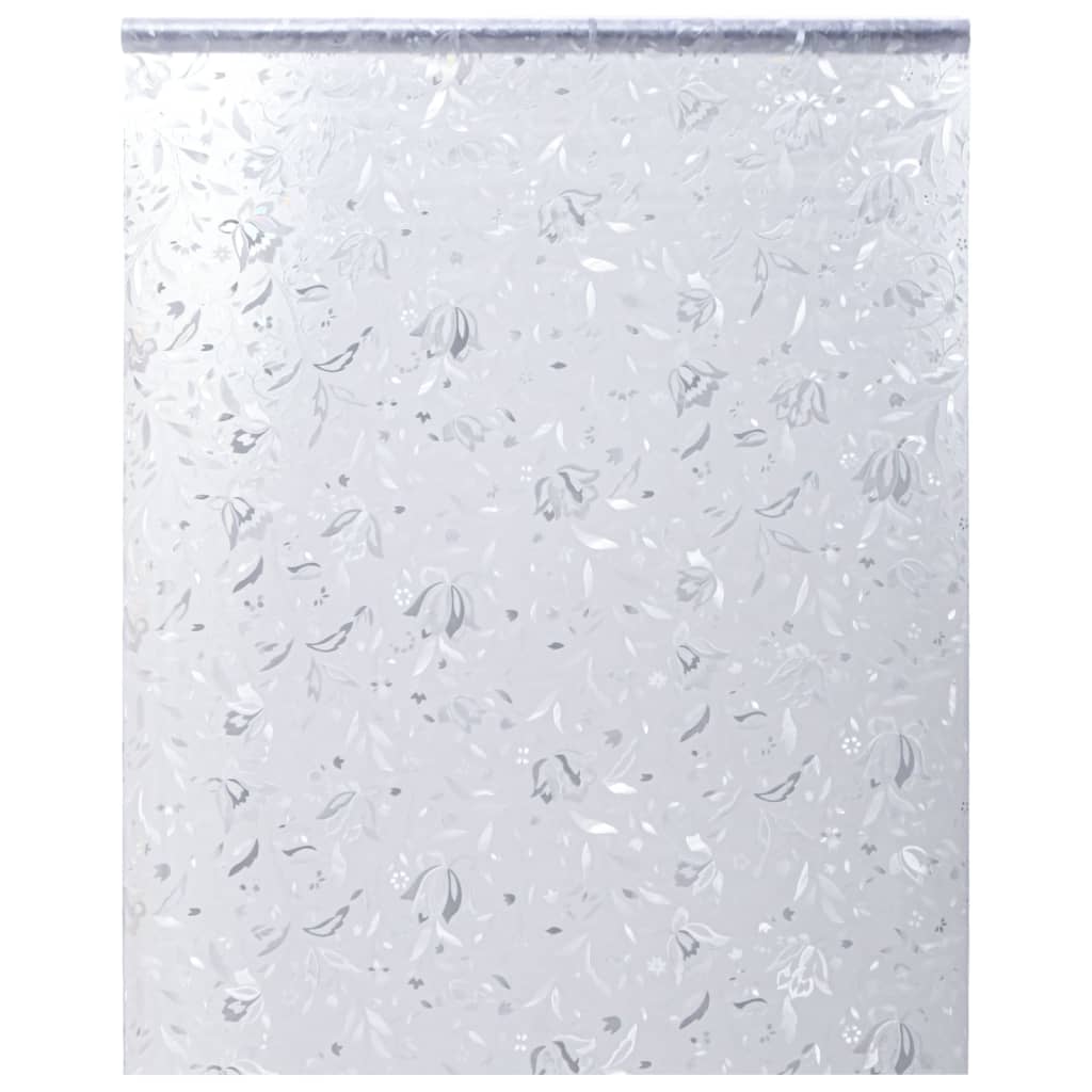 vidaXL Films pour fenêtre 2 pcs dépoli motif de fleurs PVC