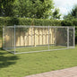 vidaXL Cage pour chien avec porte gris 4x2x1,5 m acier galvanisé