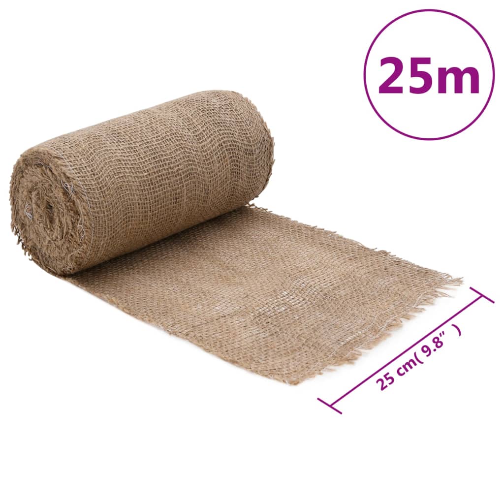 vidaXL Rouleau de jute 0,25x25 m 100 % jute 200 g/m²