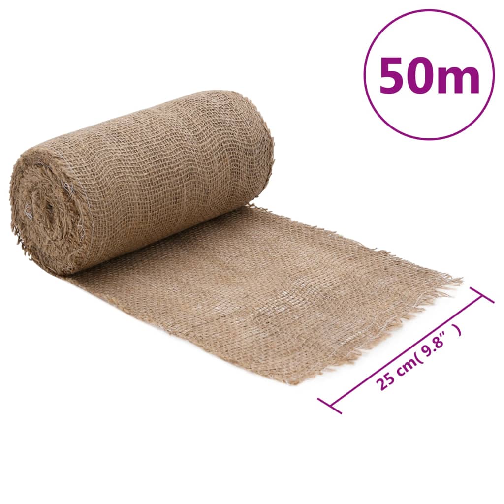 vidaXL Rouleau de jute 0,25x50 m 100 % jute 200 g/m²