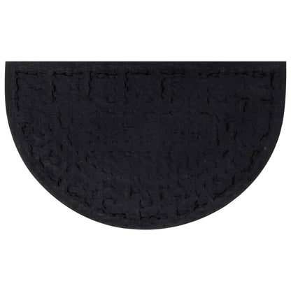 vidaXL Tapis de porte demi-rond 45x75 cm caoutchouc et fibre de coco
