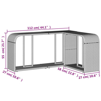 vidaXL Étagères de rangement 2 pcs gris clair résine tressée