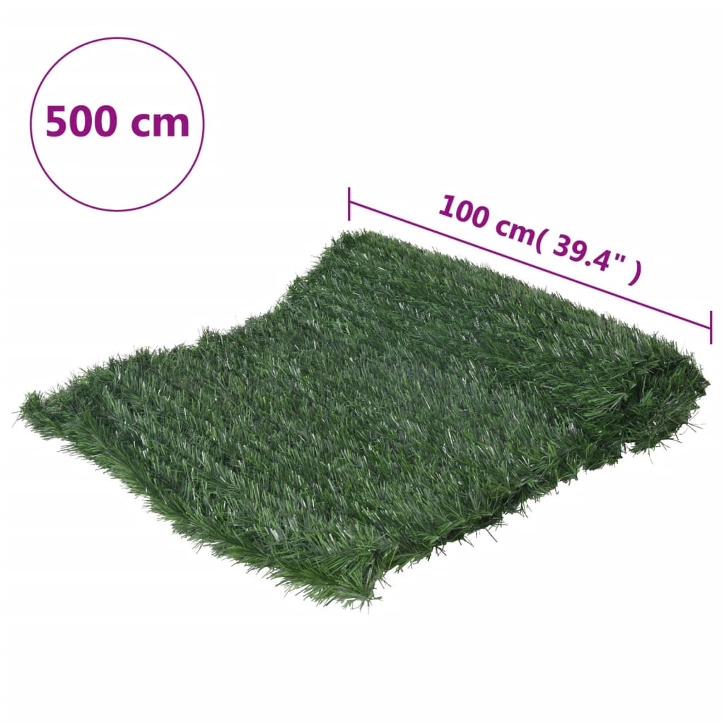 vidaXL Clôture en gazon artificiel vert 1x5 m