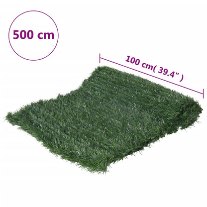 vidaXL Clôture en gazon artificiel vert 1x5 m