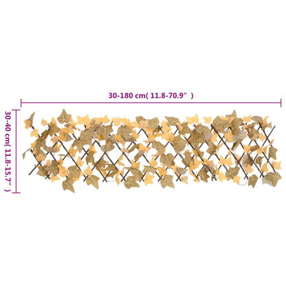 vidaXL Treillis de feuille d'érable artificiel extensible 180x30 cm