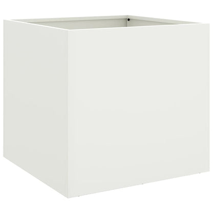 vidaXL Jardinières 2 pcs blanc 42x40x39 cm acier