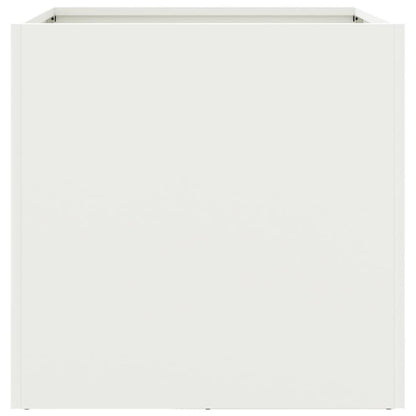 vidaXL Jardinières 2 pcs blanc 42x40x39 cm acier