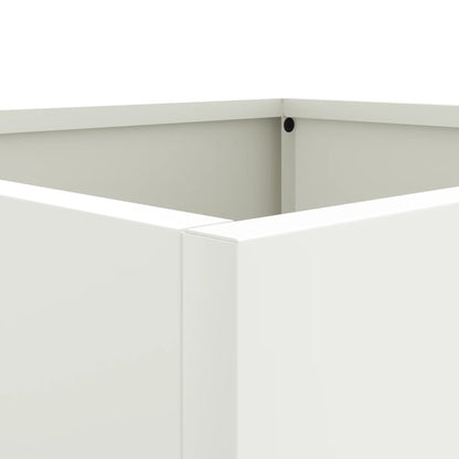 vidaXL Jardinières 2 pcs blanc 42x40x39 cm acier
