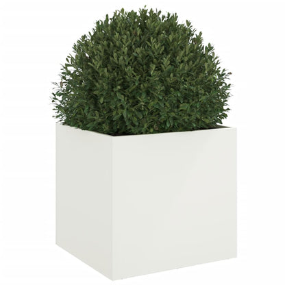 vidaXL Jardinière blanc 49x47x46 cm acier