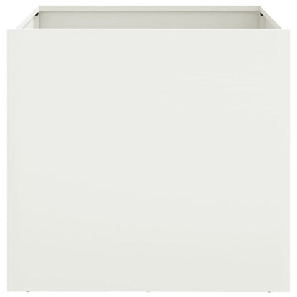 vidaXL Jardinière blanc 49x47x46 cm acier