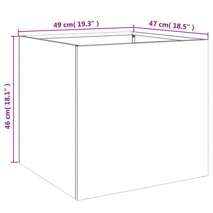 vidaXL Jardinière blanc 49x47x46 cm acier