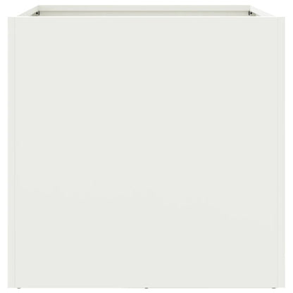 vidaXL Jardinières 2 pcs blanc 49x47x46 cm acier