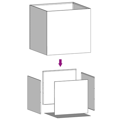 vidaXL Jardinières 2 pcs blanc 49x47x46 cm acier